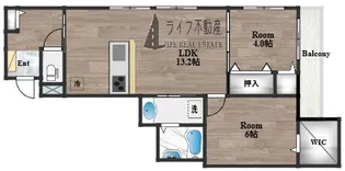 アベニール末広【2階】の間取り