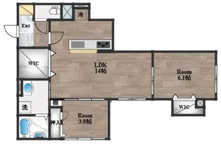 アベニール末広【2階】の間取り