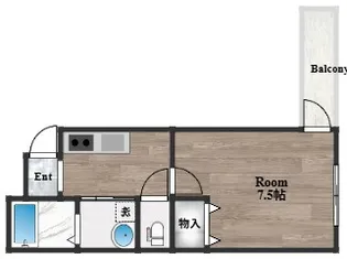 フジパレス俊徳道Ⅲ【3階】の間取り