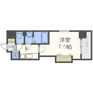 Luxe玉造ⅠⅠ【12階】の間取り