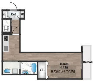 クリエオーレ近江堂【1階】の間取り