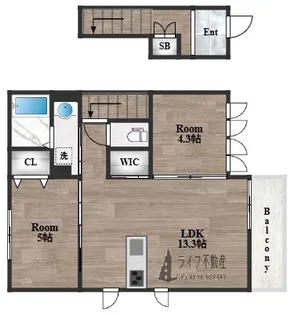フェリーチェガレット【2階】の間取り