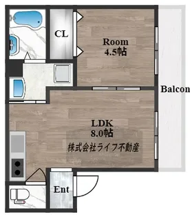 ディアコート岩田【3階】の間取り
