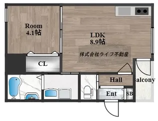 GRANDIR近江堂【2階】の間取り