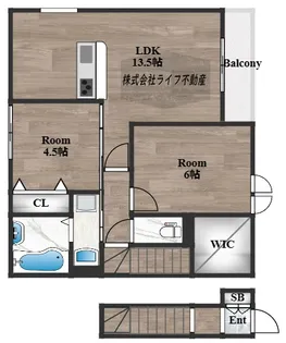 ウエスタンハイツ17【2階】の間取り