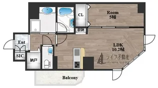 プレミアム菱屋西【2階】の間取り