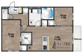 おばつじアイビーコートB棟【1階】の間取り