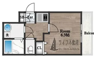 オズレジデンス布施柳通【5階】の間取り