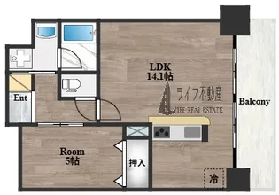 LaVerde長田【1階】の間取り