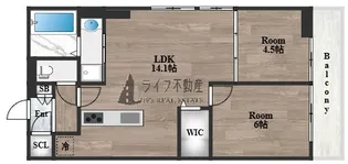 アイビー俊徳道【3階】の間取り