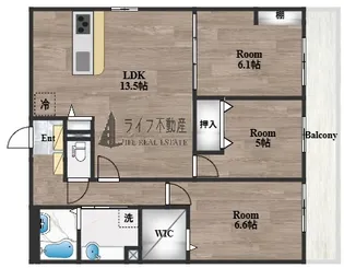 クラシスト東中本【201号室】の間取り