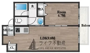 グランガーデン足代新町【4階】の間取り
