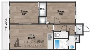 ルディシアコート【604号室】の間取り