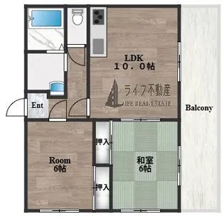 シンフォニーレジデンス石切【3階】の間取り