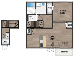 プレセアコート花園 A棟【2階】の間取り