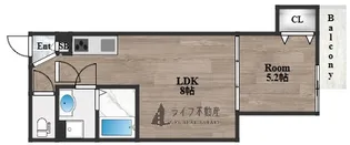 クレアール八戸ノ里【2階】の間取り