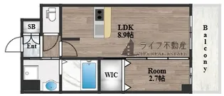 ファステート東大阪バレーナ【11階】の間取り