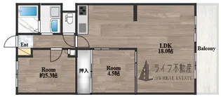 プレジデント東大阪第4棟【4階】の間取り