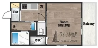 エムズコート新石切【1階】の間取り