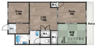 メゾン瓜生堂【4階】の間取り