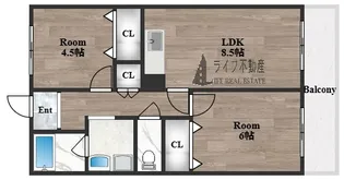 エステマール弥刀【5階】の間取り