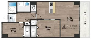 戴慶カーサグラシア【5階】の間取り
