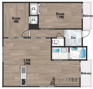 エトワールヴィル R小阪本町【1階】の間取り