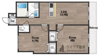 T-スクエア布施【4階】の間取り
