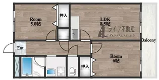 エステマール弥刀【8階】の間取り