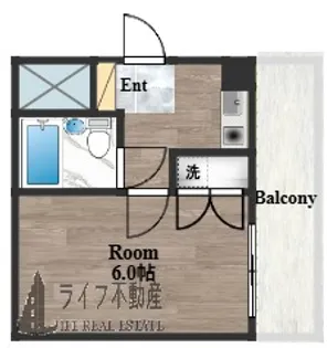 オーシャン長瀬北【3階】の間取り