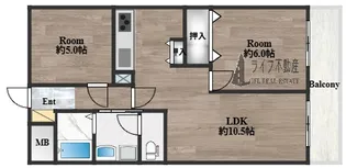 グロースコート新町【3階】の間取り
