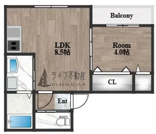 F MIRAI DOLLY【3階】の間取り