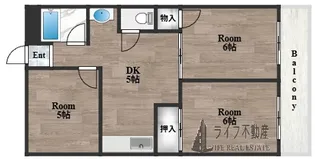 第一高山ハイツ【5階】の間取り