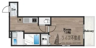 フジパレス弥刀駅北Ⅰ番館【3階】の間取り