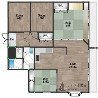 メゾン瓜生堂【2階】の間取り