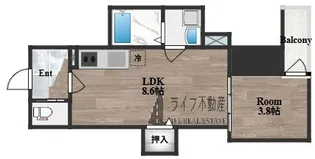 Luna Terrace 近大前【2階】の間取り