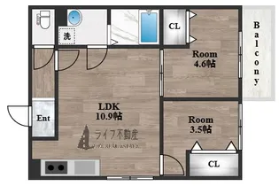 D porta cuore【2階】の間取り