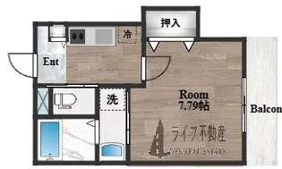 KTIレジデンス弥刀【1階】の間取り