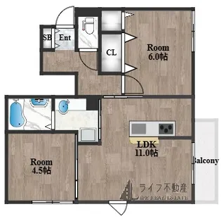 カーサルピナス【1階】の間取り