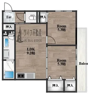 クリエオーレ新鴻池町【3階】の間取り