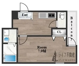 フジパレス花園西町【2階】の間取り