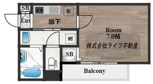 シュプリームFUSE【1階】の間取り