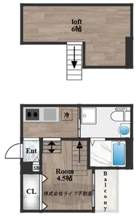 AREM小若江【1階】の間取り