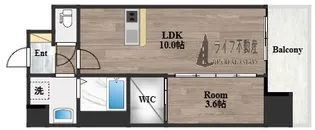 リヴェント玉造【11階】の間取り