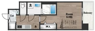 リヴェント玉造【6階】の間取り
