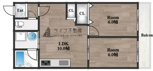 コーポ大喜【4階】の間取り