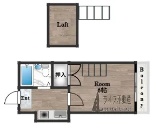 レオパレス瓢箪山第7【1階】の間取り