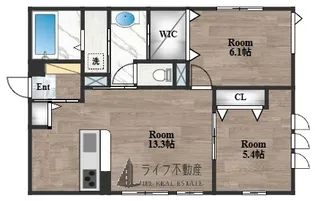 スプランデュール高井田【1階】の間取り