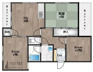 メゾンド・エスパース【1階】の間取り