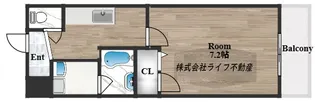 アルベージュ八戸ノ里Ⅱ番館【2階】の間取り